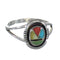Sterling Silver Multicolor Jewelry Southwest Ring Size 5-3/4 MX60864
